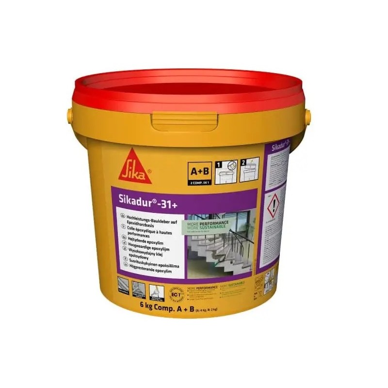 Клей конструкционный двухкомпонентный эпоксидный Sika Sikadur-31  (AB) 1,2 кг (серый)