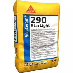 SikaCeram 290 StarLigt - Серый клей для керамической плитки на основе цемента класса C2TES1, 15 кг