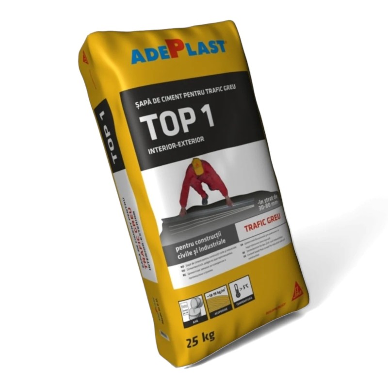 Adeplast Top 1 стяжка для пола, 30 кг (30-80 мм, наружная – внутренняя)