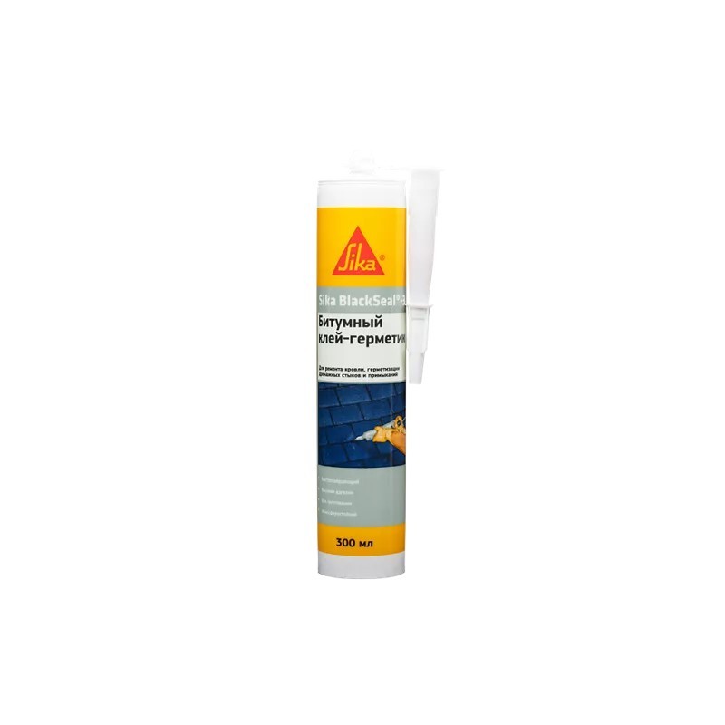 Бітумний клей-герметик Sika BlackSeal®-3, 300 мл.