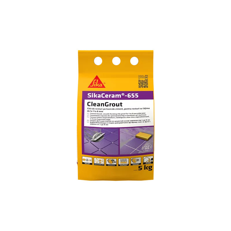 Sikaceram-655 Clean Grout 2 kg Затирка цементна еласт/водост./фунгіцидна, Карамель