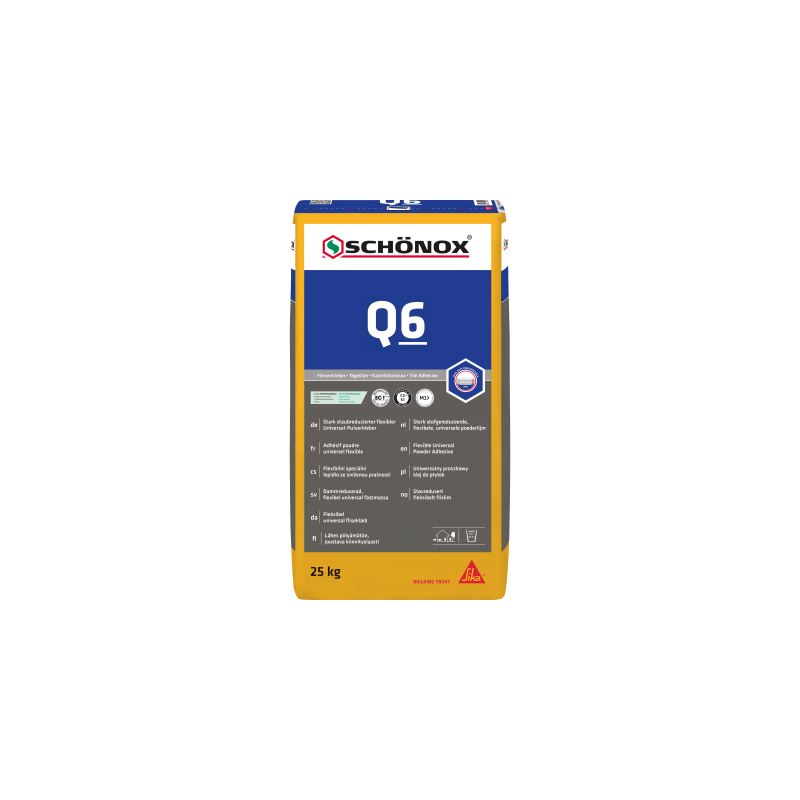 Schonox Q6W  Клей для басейнів, мозаїки еластичний білий (DE) 25 кг