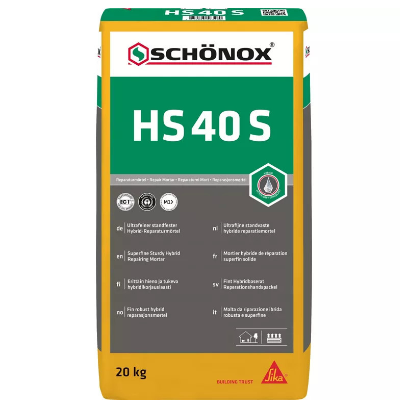 Schönox HS 40 S 15-хвилинна гібридна ремонтна суміш, 0-20 (40) мм 20 кг
