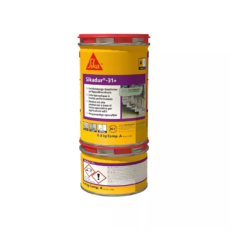 Клей конструкционный двухкомпонентный эпоксидный Sika Sikadur-31  (AB) 1,2 кг (серый)