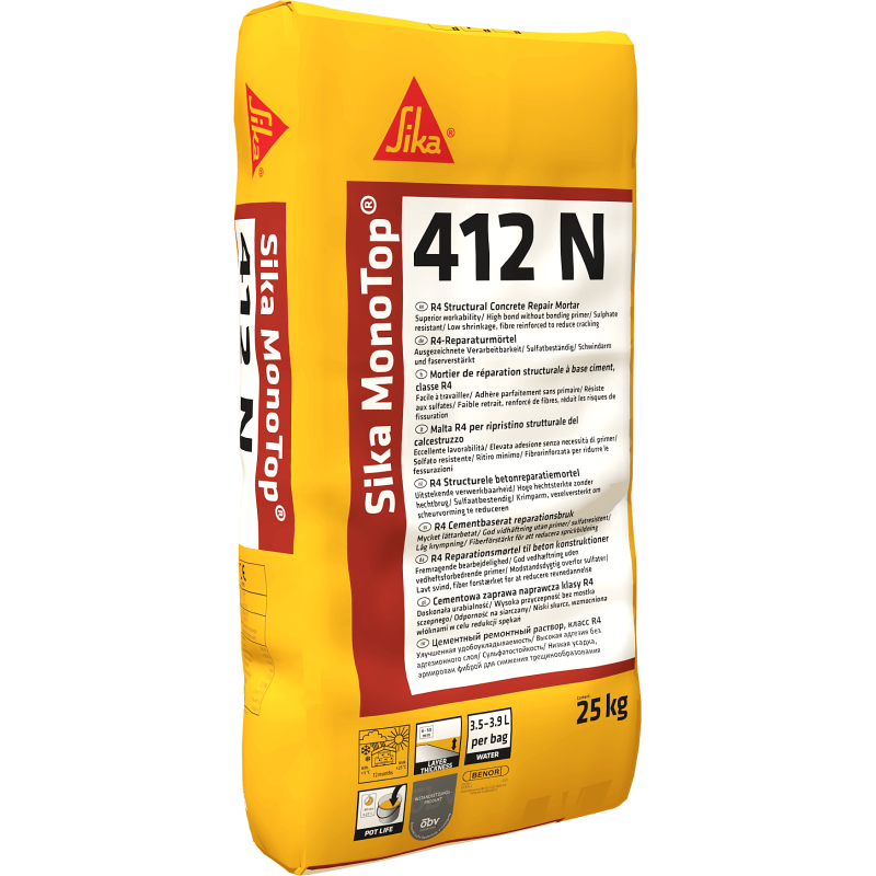 Sika MonoTop-412 N Розчин для ремонту бетону, клас R4